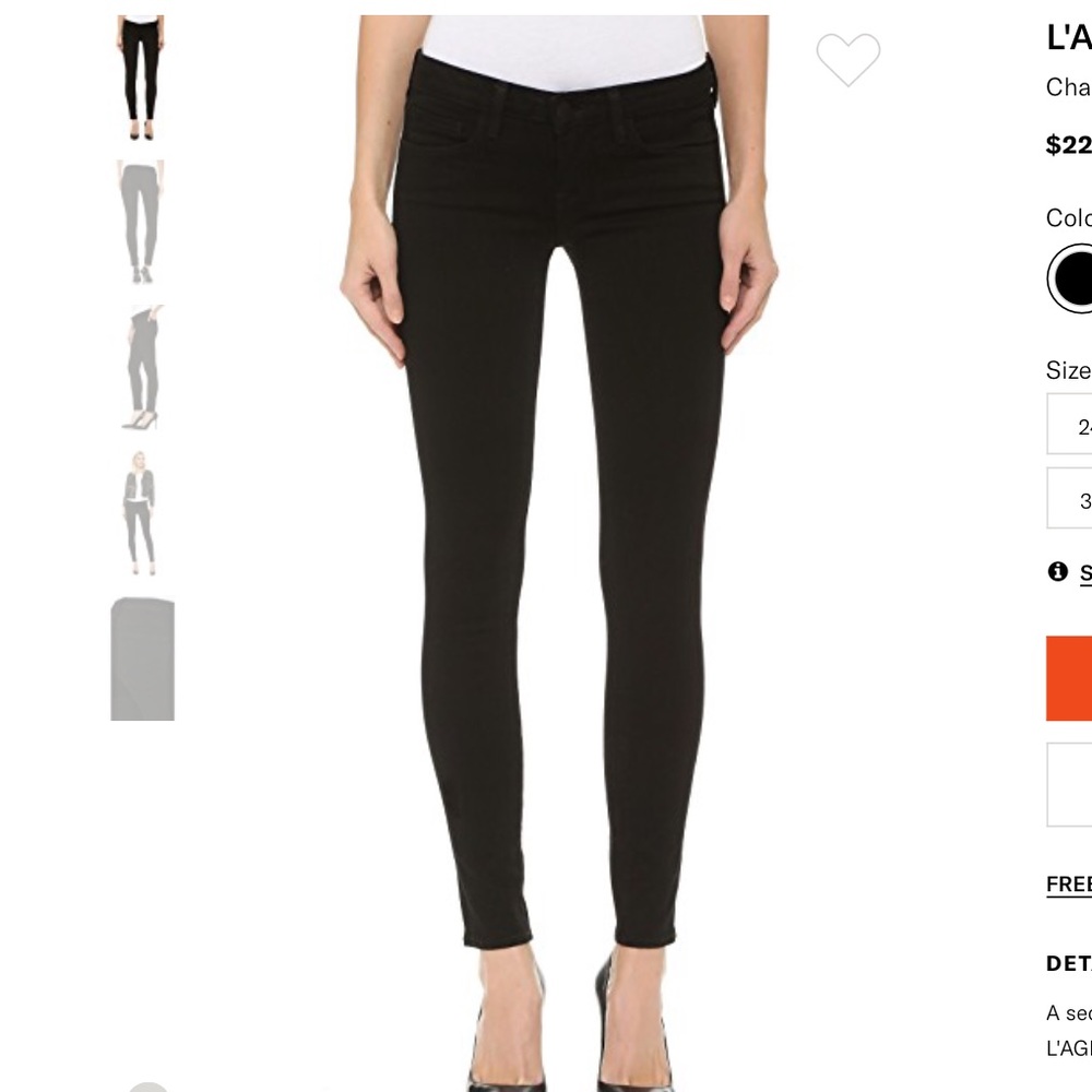 L’Agence Chantal skinny 26 Black fog